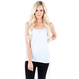 LVR Fashion Women's White Organic Activewear Tank Top Size M. NEW